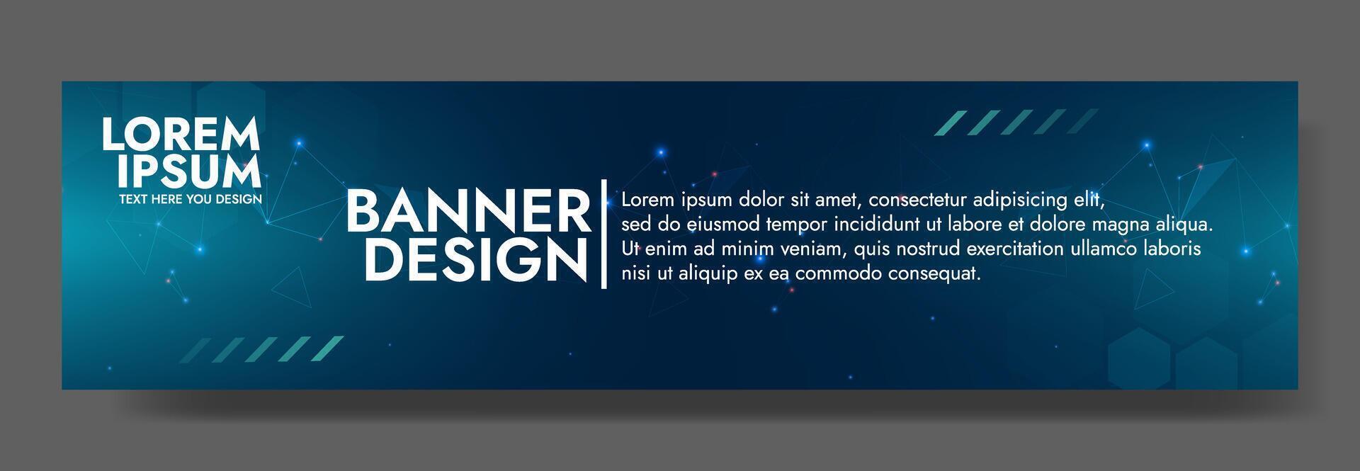 Gradient Digital technology banner. Futuristic banner for various design projects such as websites, presentations, print materials, social media posts vector