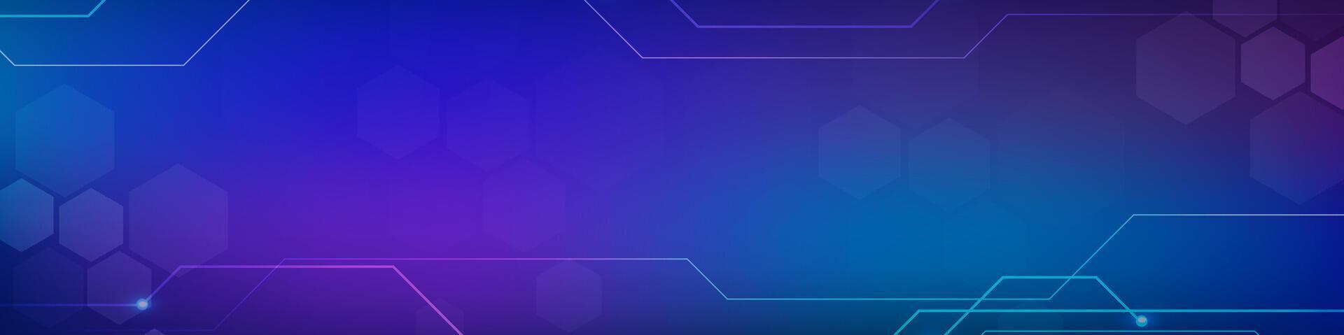 Gradient Digital technology banner. Futuristic banner for various design projects such as websites, presentations, print materials, social media posts vector