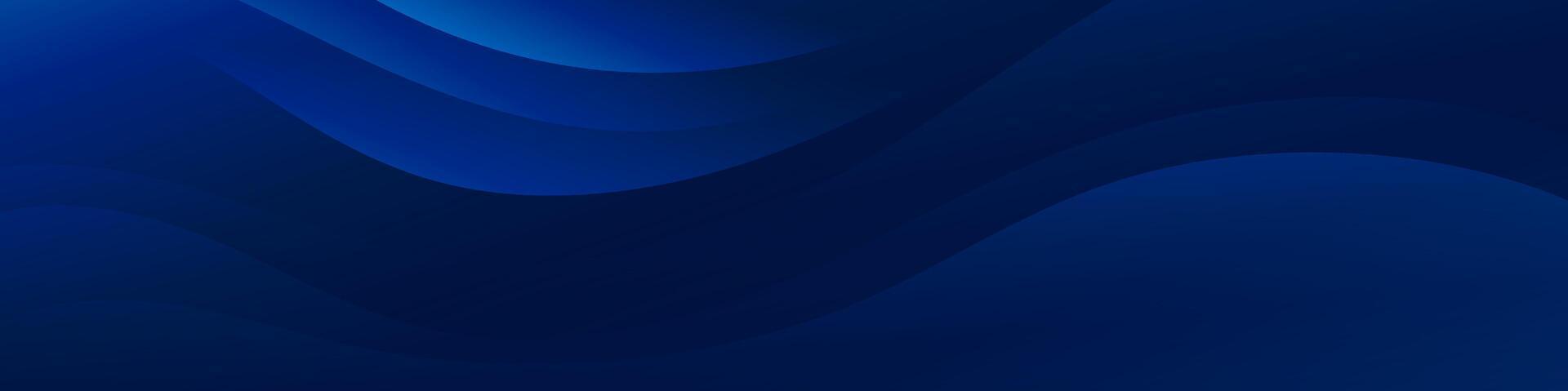 Abstract dark blue banner color with a unique wavy design. It is ideal for creating eye catching headers, promotional banners, and graphic elements with a modern and dynamic look. vector