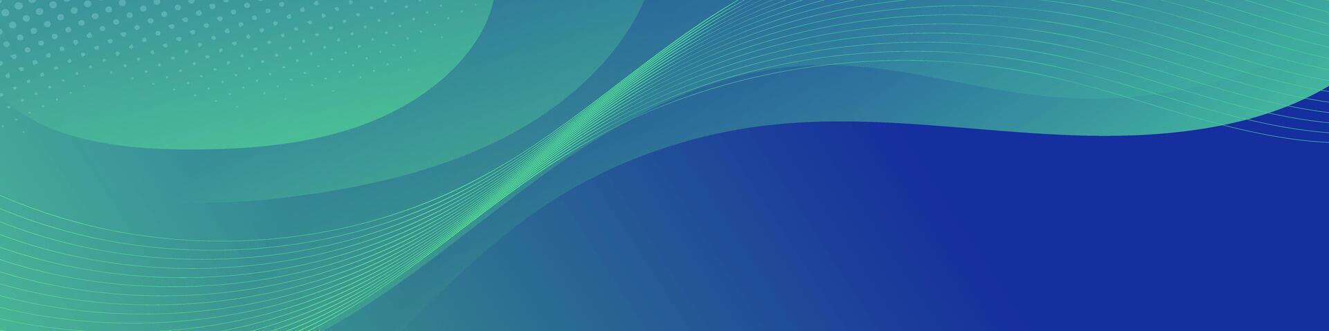 Abstract green blue banner color with a unique wavy design. It is ideal for creating eye catching headers, promotional banners, and graphic elements with a modern and dynamic look. vector