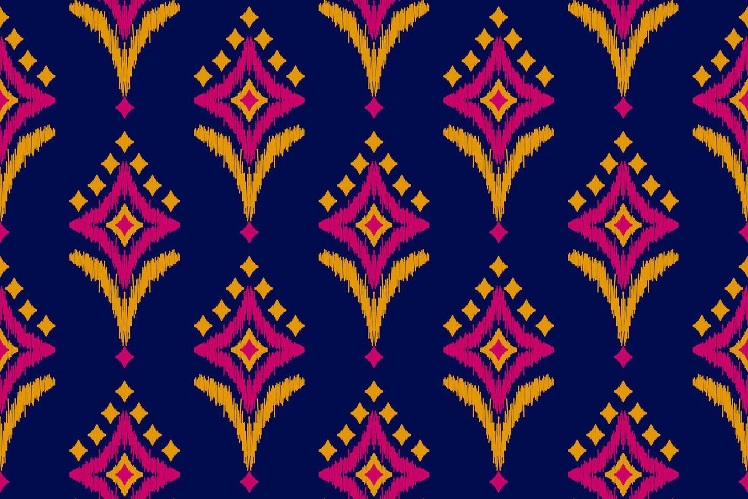 Fabric ethnic pattern art. Ikat seamless pattern in tribal. American, Mexican style. vector