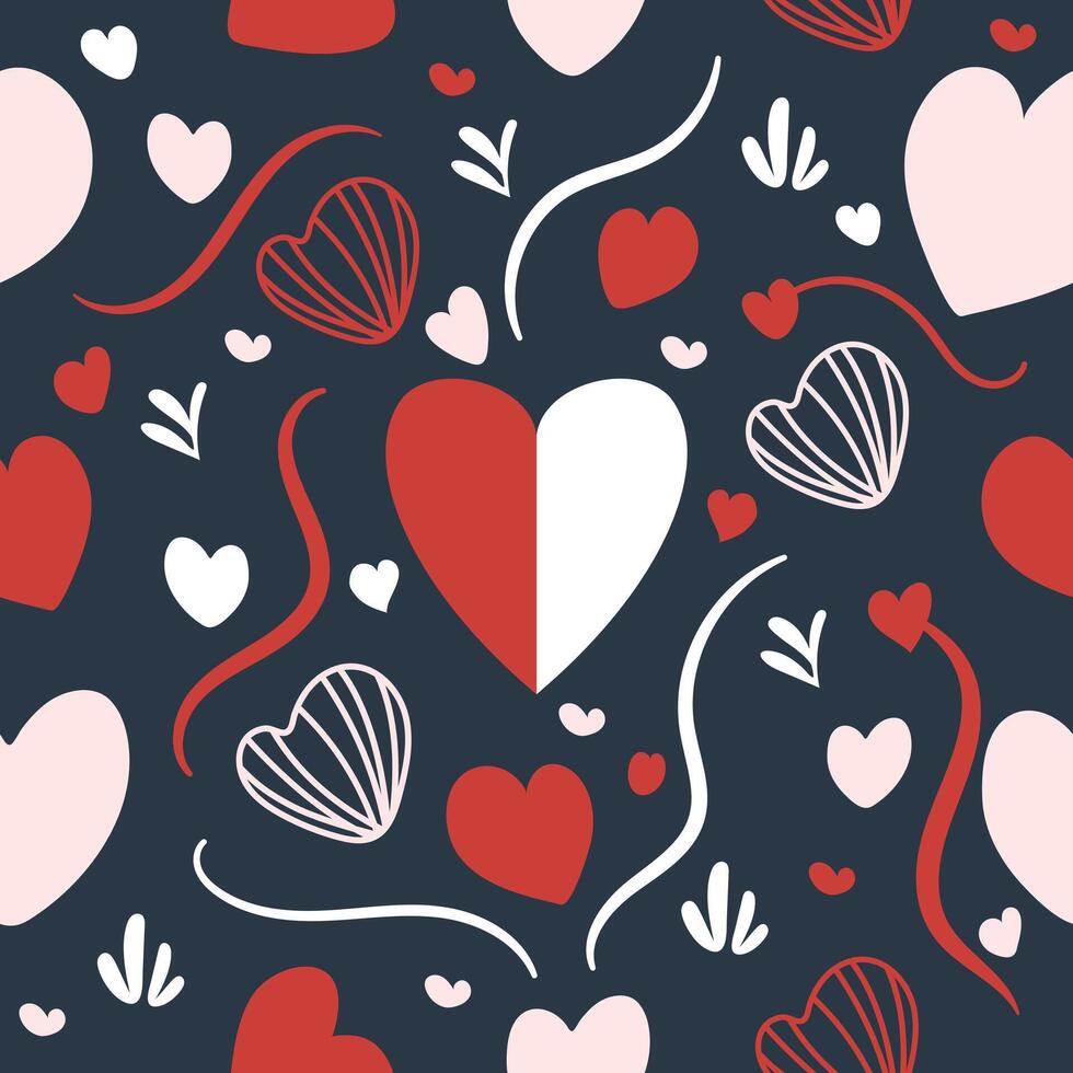 pattern seamless love shape with colorful, beauty color, pastel colorr good for wallpaper, valentine's day, textile, print. eps 10 vector