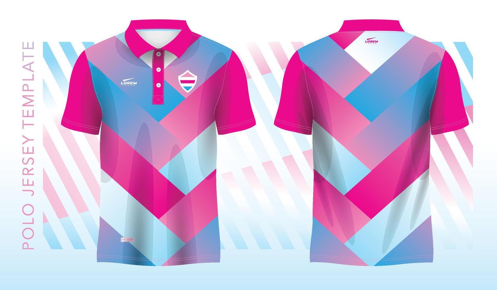 azul rosado resumen antecedentes y modelo para polo jersey deporte diseño modelo vector