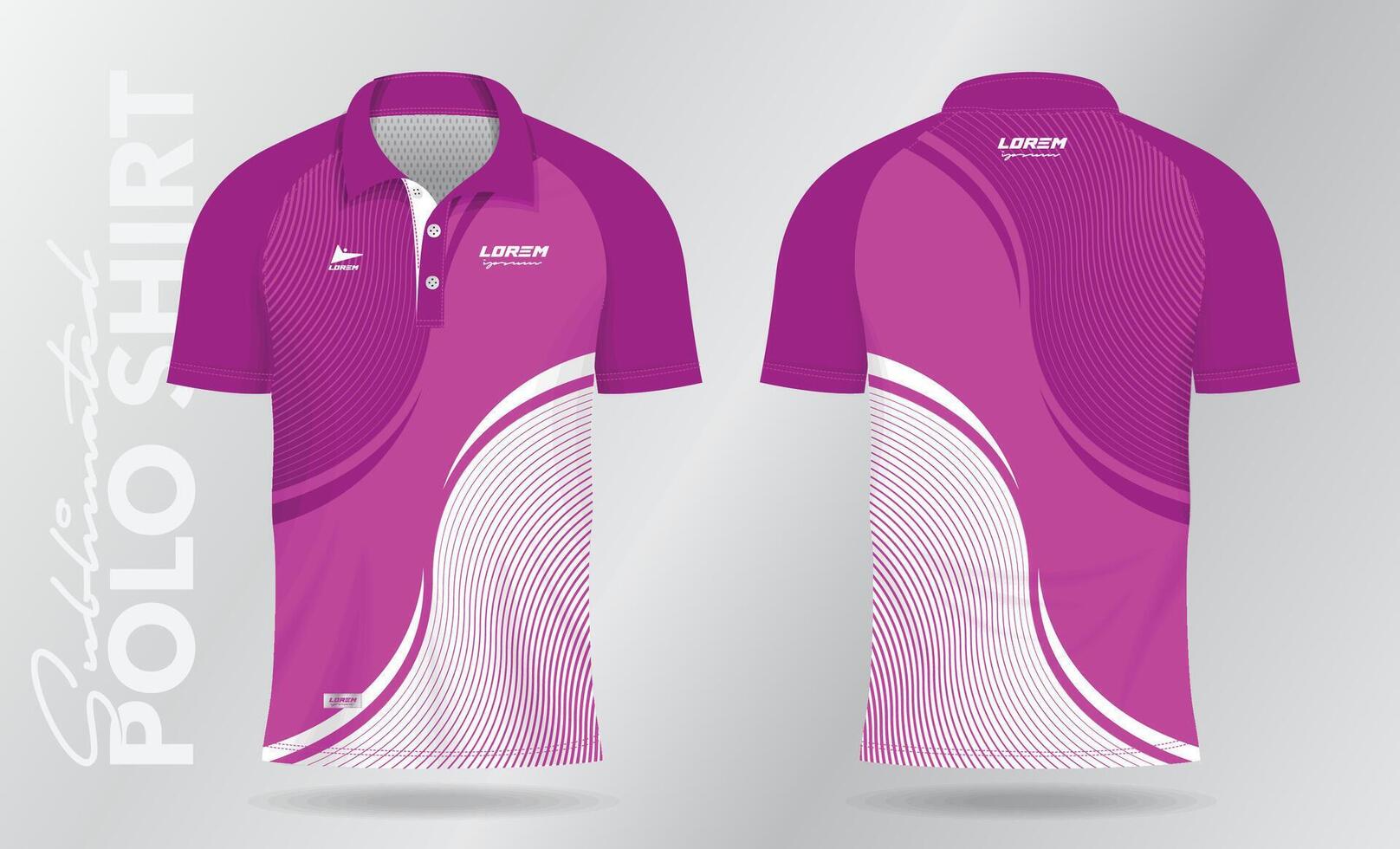 rosado modelo y antecedentes para sublimación polo deporte jersey modelo diseño vector