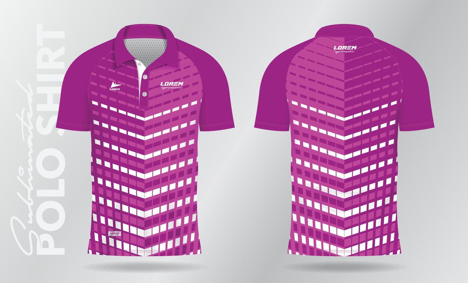 rosado modelo y antecedentes para sublimación polo deporte jersey modelo diseño vector