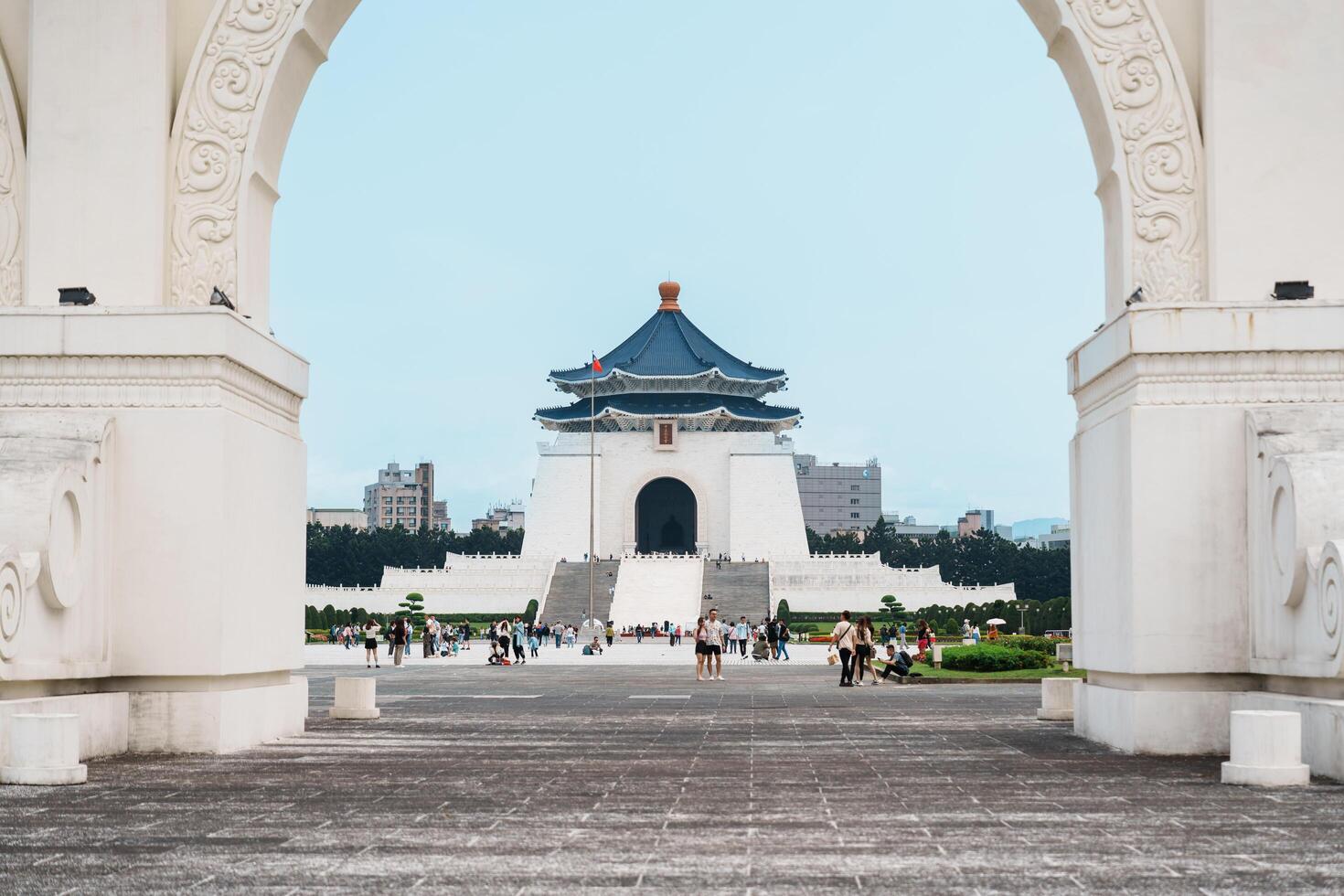 National Chiang Kai shek Memorial or Hall Freedom Square, Taipei City. landmark and popular attractions. Taipei, Taiwan, 4 April 2023 photo