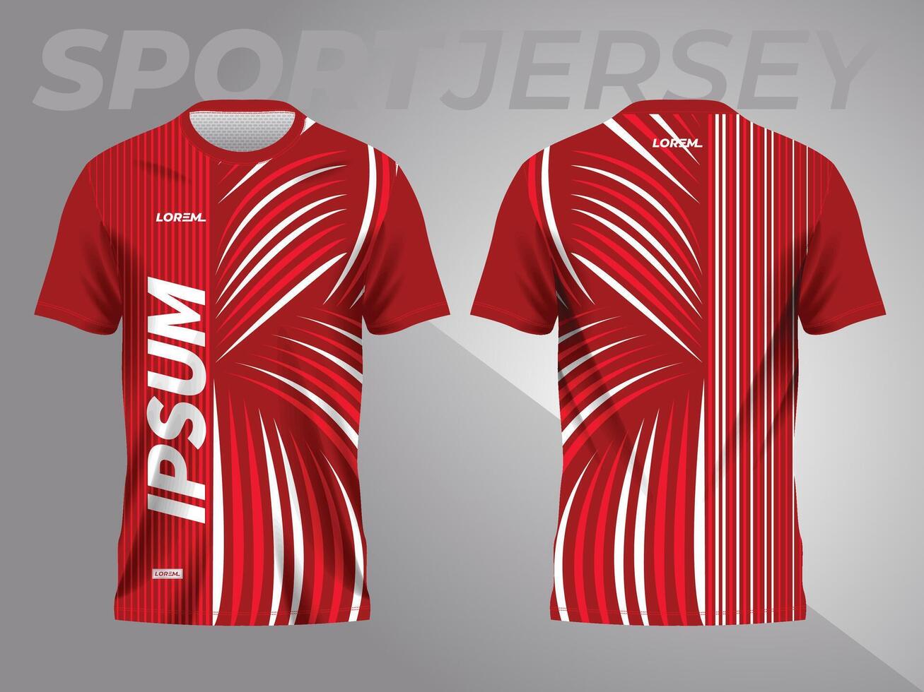 rojo resumen antecedentes y modelo para deporte jersey diseño y Bosquejo. frente y espalda ver modelo vector