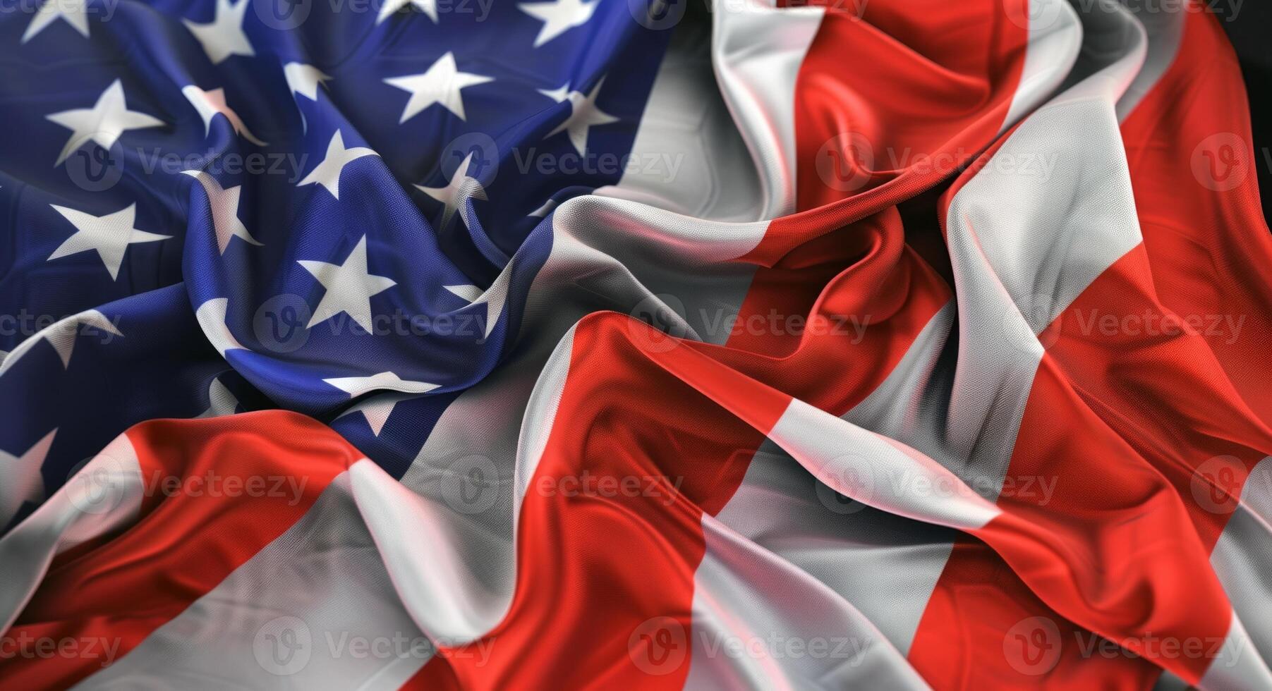 AI generated American flag waving proudly in the wind, american flag photo