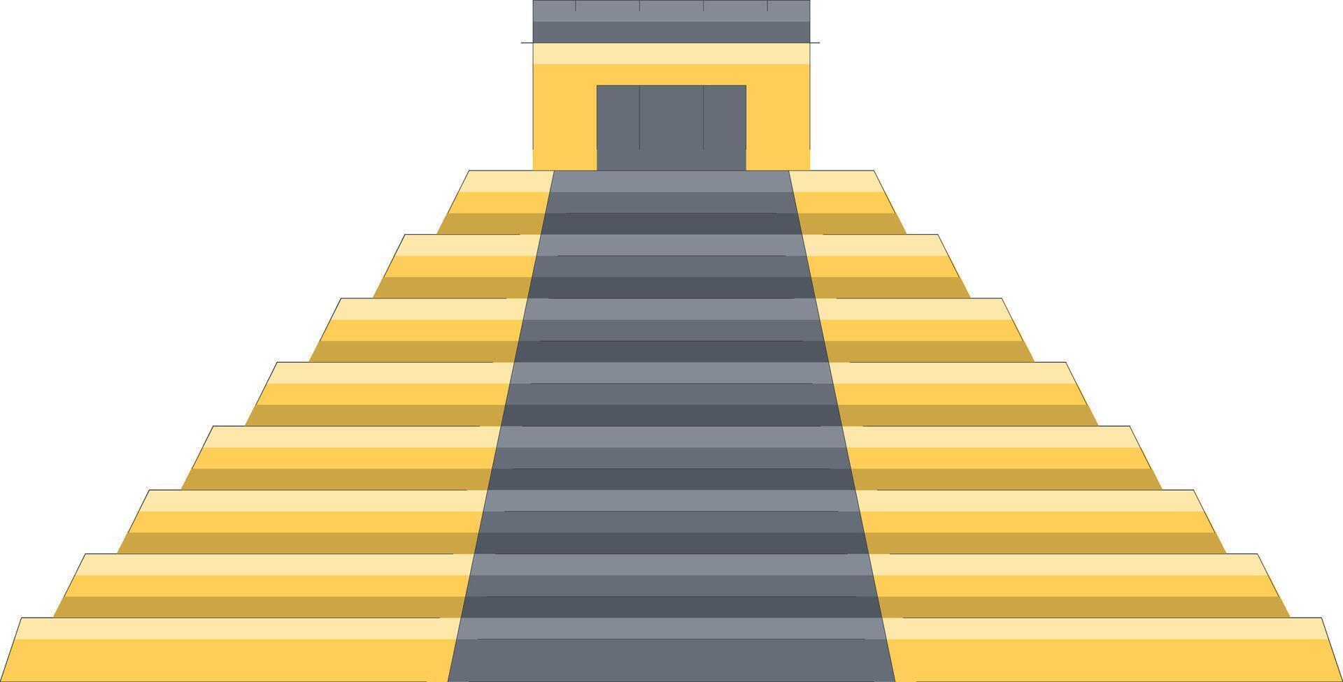 mayan pyramid building sight architecture vector