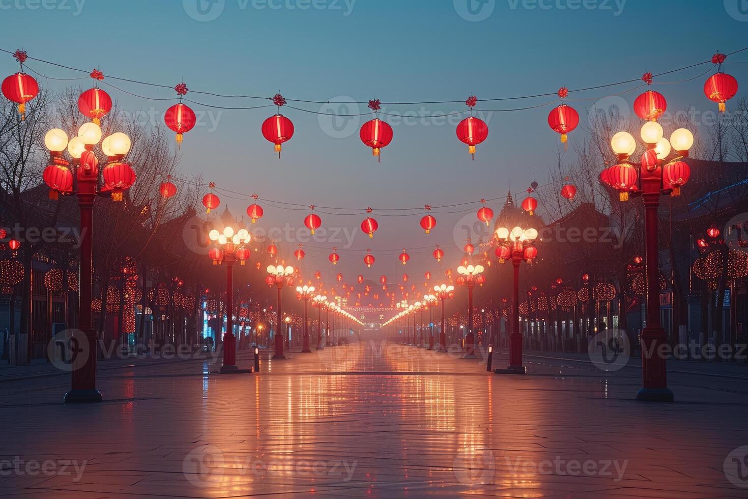 AI generated chinese spring festival atmosphere professional photography photo