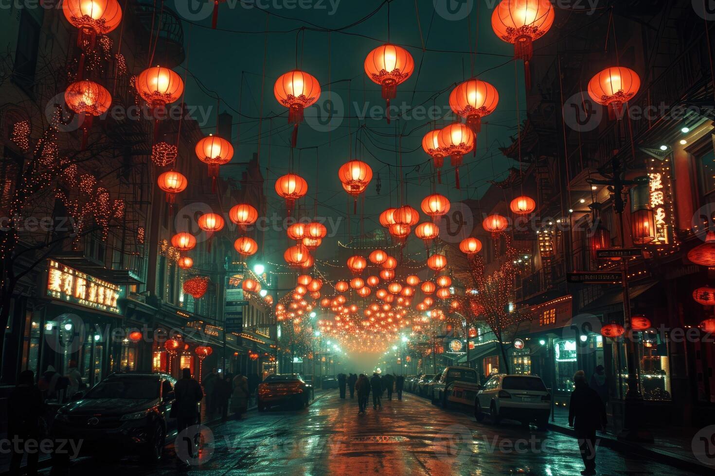 AI generated chinese spring festival atmosphere professional photography photo