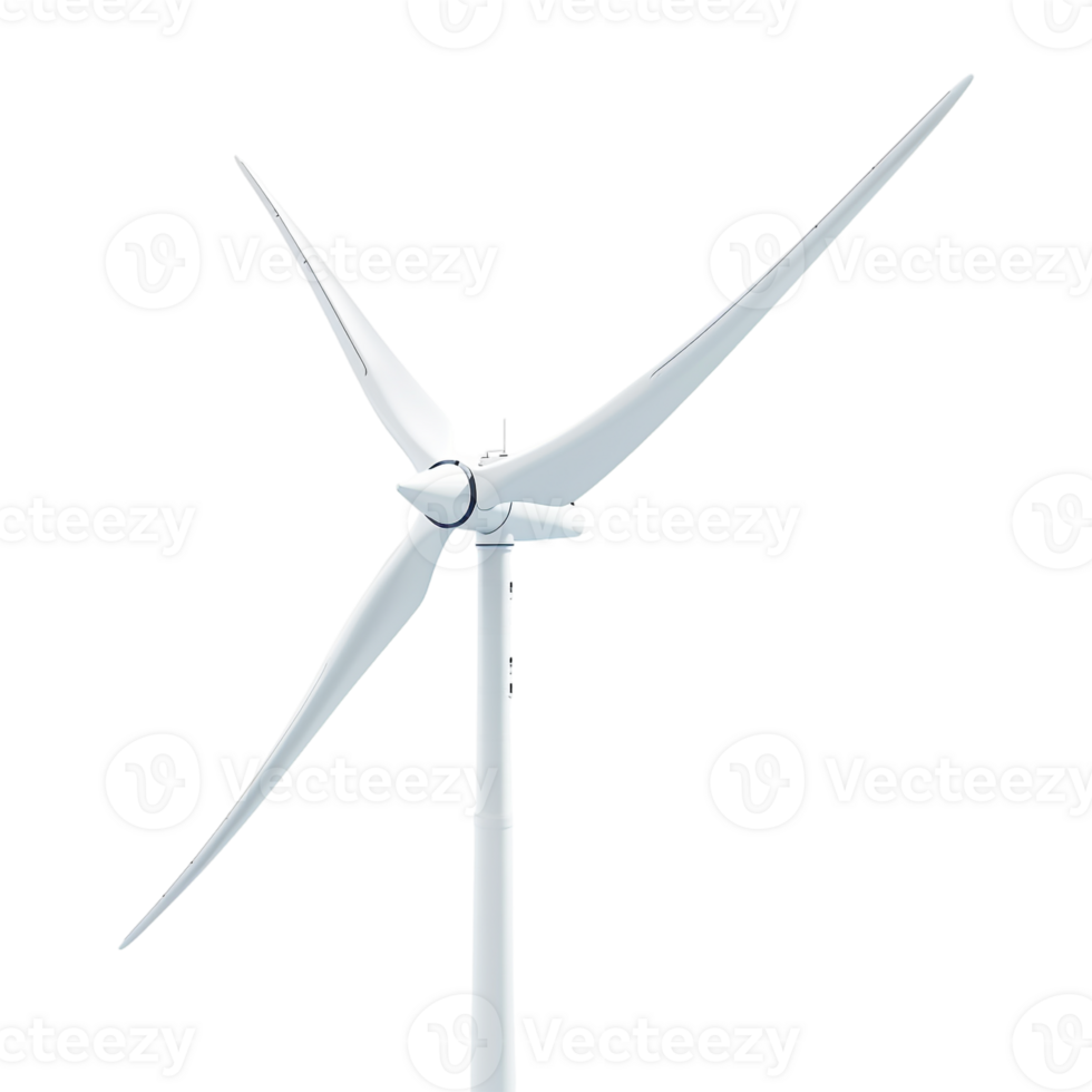 AI generated Wind Turbine on Transparent background - Ai Generated png