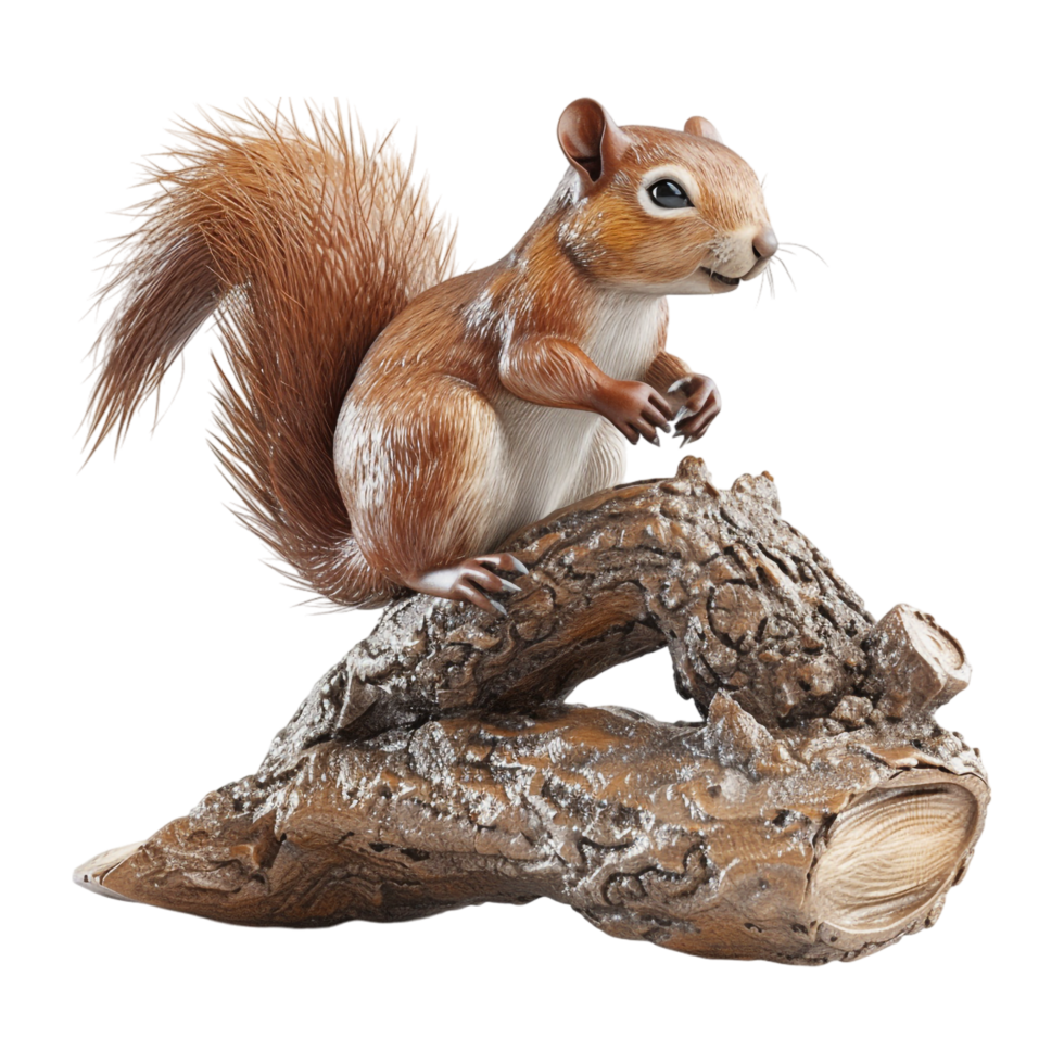 AI generated 3D Rendering of a Chipmunks on Transparent Background - Ai Generated png