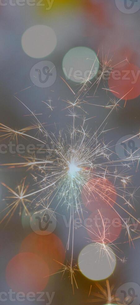 Abstract background pattern, presentation cover illustration, geometric texture with sparkles and fireworks close view photo