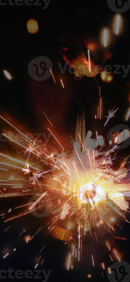 Abstract background pattern, presentation cover illustration, geometric texture with sparkles and fireworks close view photo
