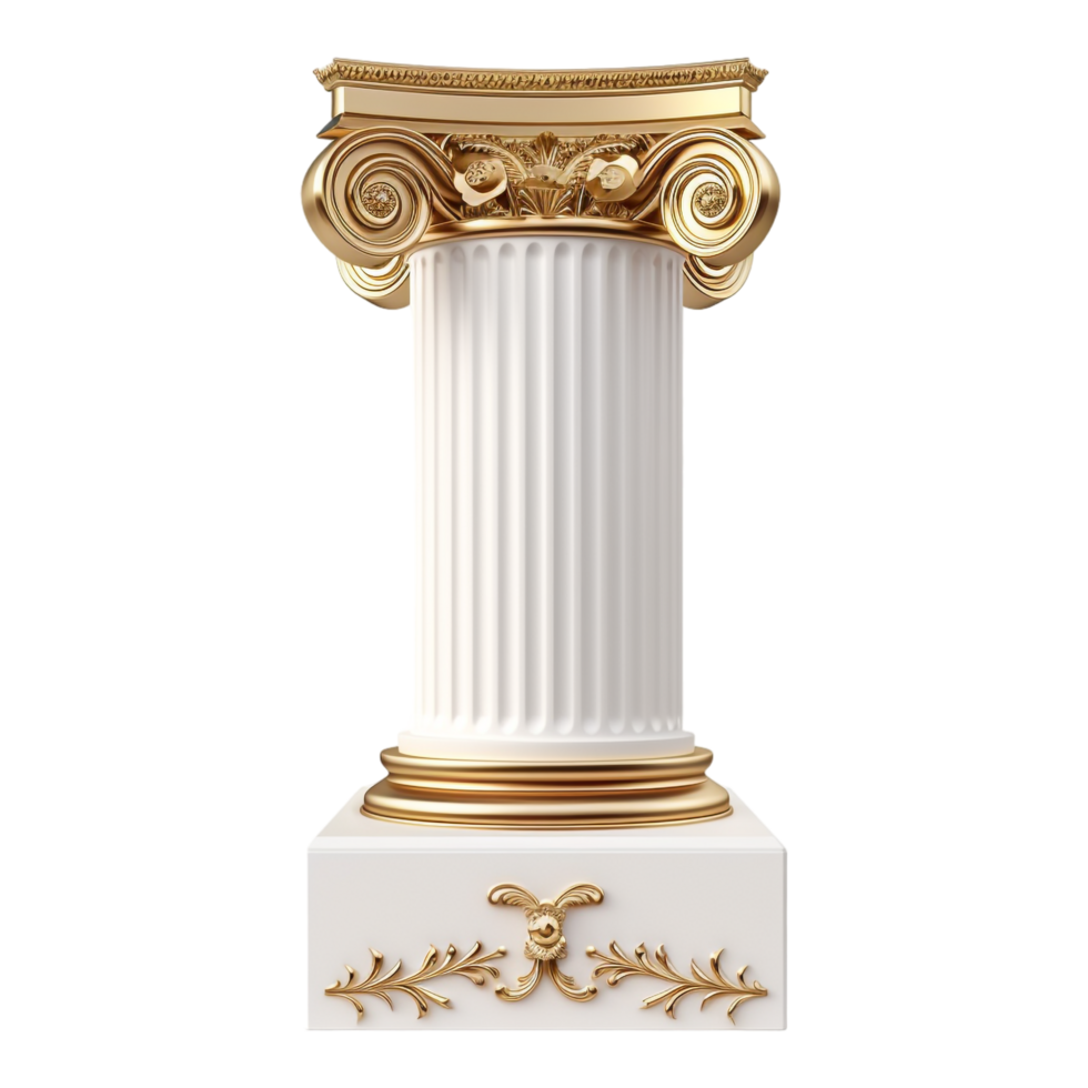 AI generated 3D Rendering of a Pillar on Transparent Background - Ai Generated png