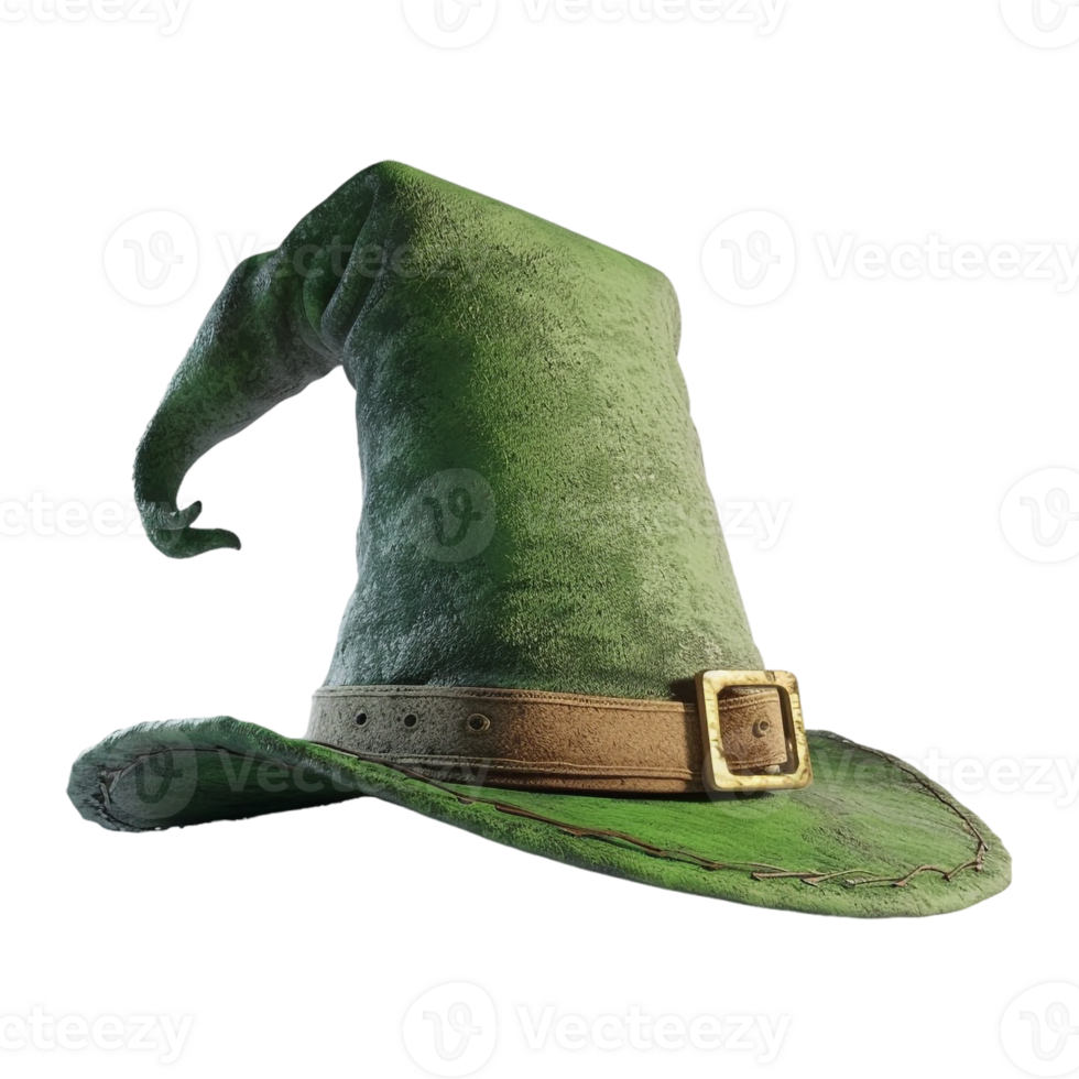 AI generated 3D Rendering of a Leprechaun Hat on Transparent Background - Ai Generated png