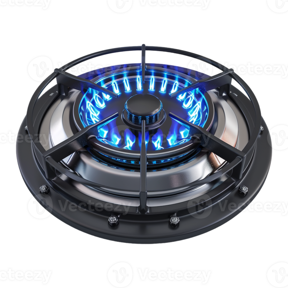 AI generated 3D Rendering of a Gas Stove Rack on Transparent Background - Ai Generated png