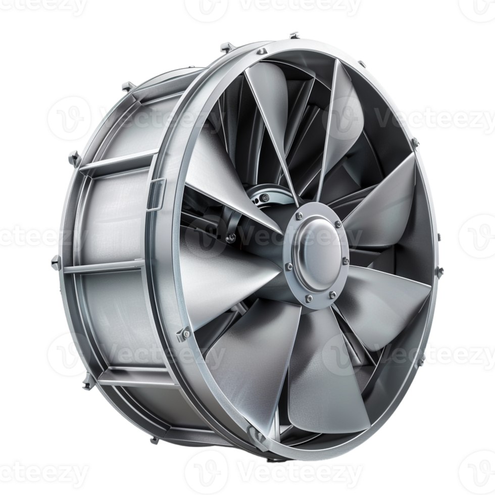 ai generato 3d interpretazione di un' motore fan su trasparente sfondo - ai generato png
