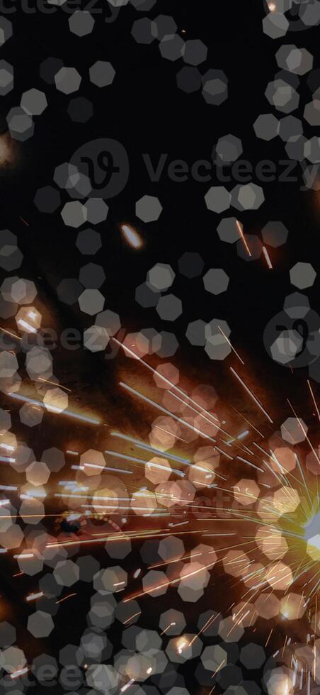 Abstract background pattern, presentation cover illustration, geometric texture with sparkles and fireworks close view photo