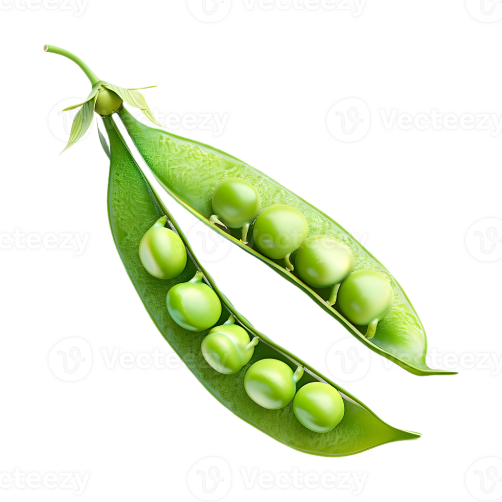AI generated Green Peas on Transparent background - Ai Generated png