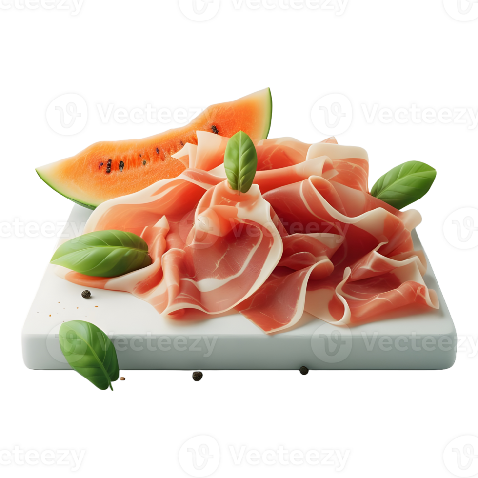 AI generated Prosciutto Bacon Embutido on Transparent background - Ai Generated png