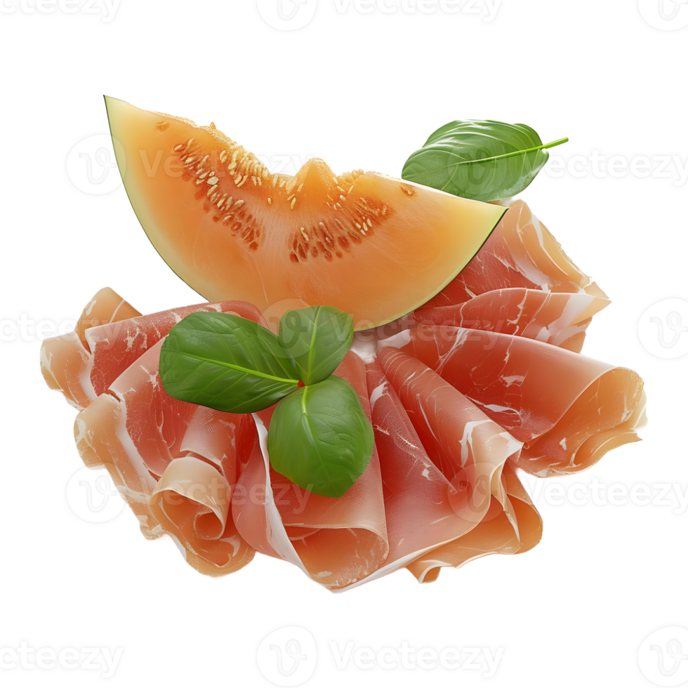 AI generated Prosciutto Bacon Embutido on Transparent background - Ai Generated png