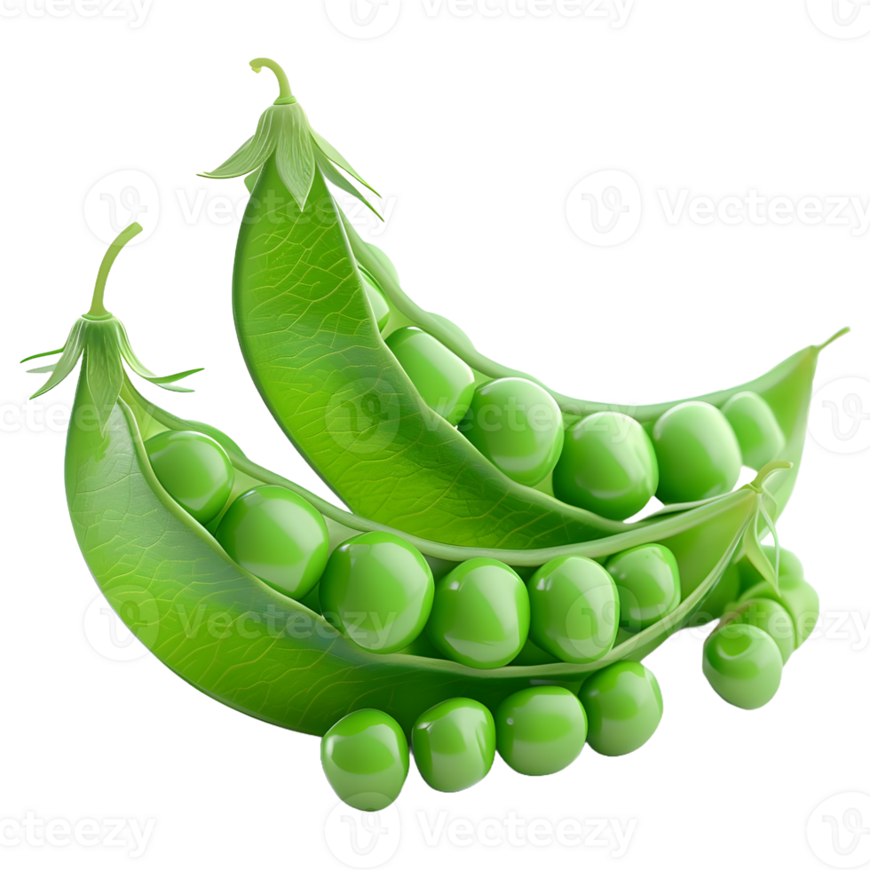 AI generated Green Peas on Transparent background - Ai Generated png