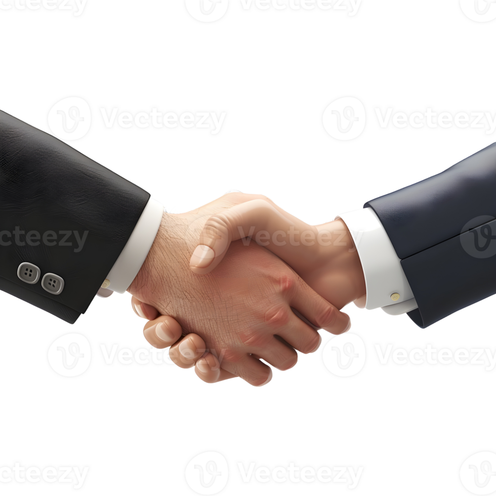 AI generated Two Persons Shaking Hands on Transparent background - Ai Generated png