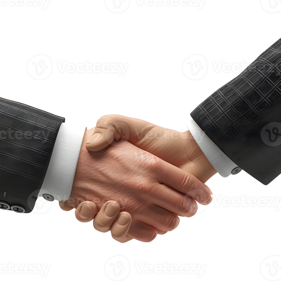 AI generated Two Persons Shaking Hands on Transparent background - Ai Generated png