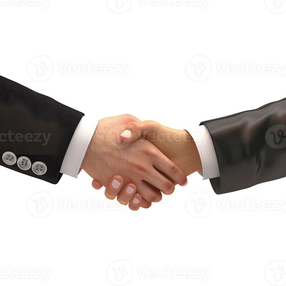 AI generated Two Persons Shaking Hands on Transparent background - Ai Generated png