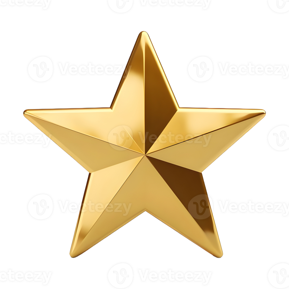 AI generated Realistic Star on Transparent background - Ai Generated png