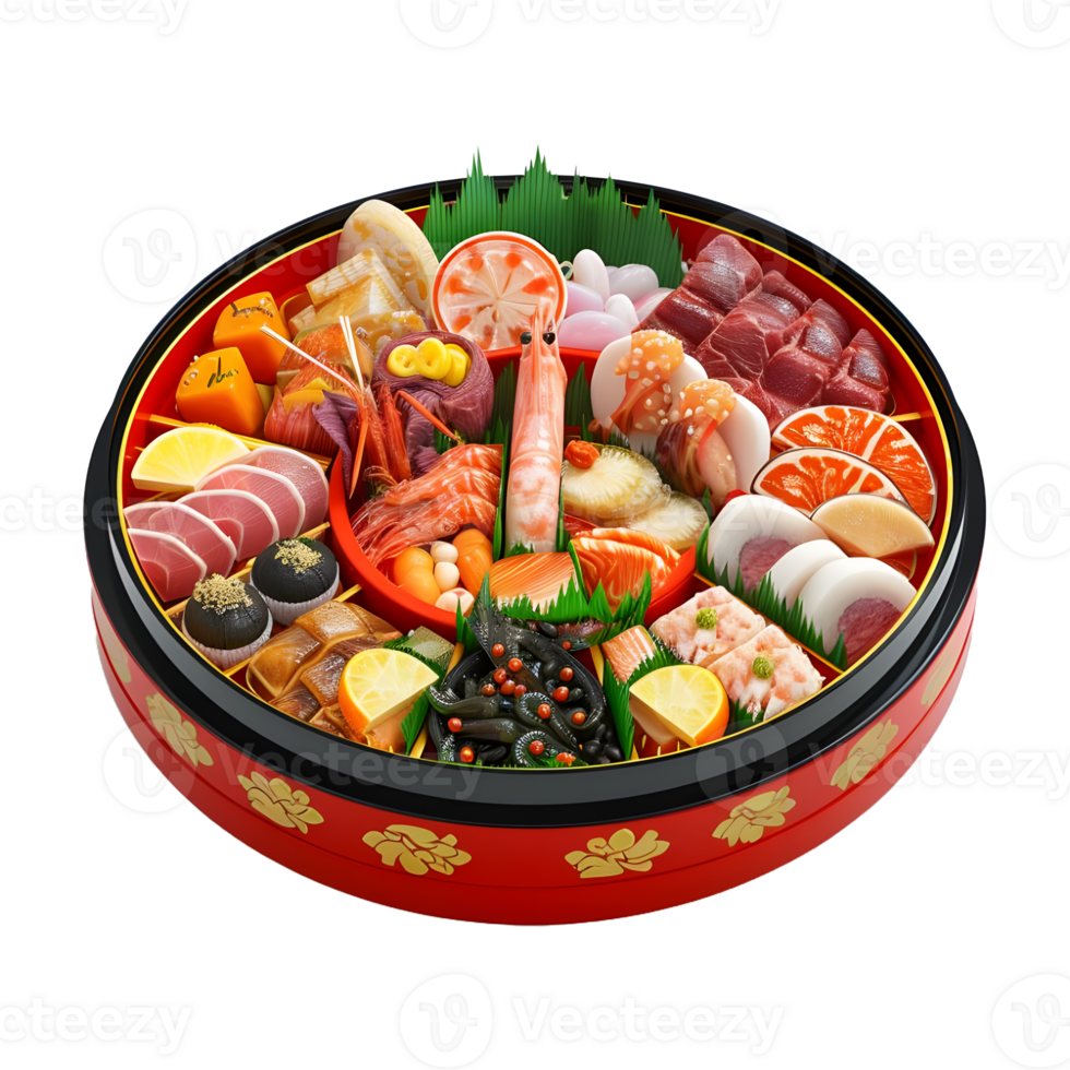 AI generated Sea Food Sashimi on Transparent background - Ai Generated png