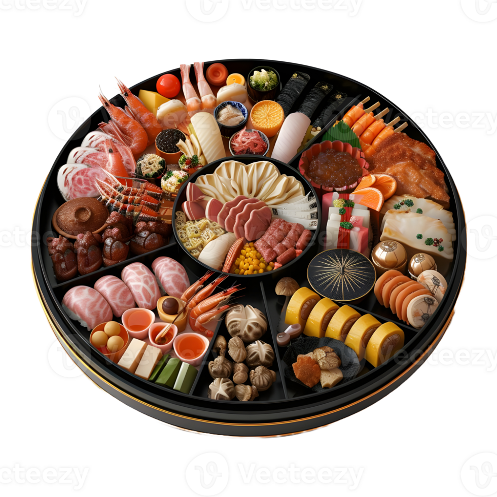 AI generated Sea Food Sashimi on Transparent background - Ai Generated png