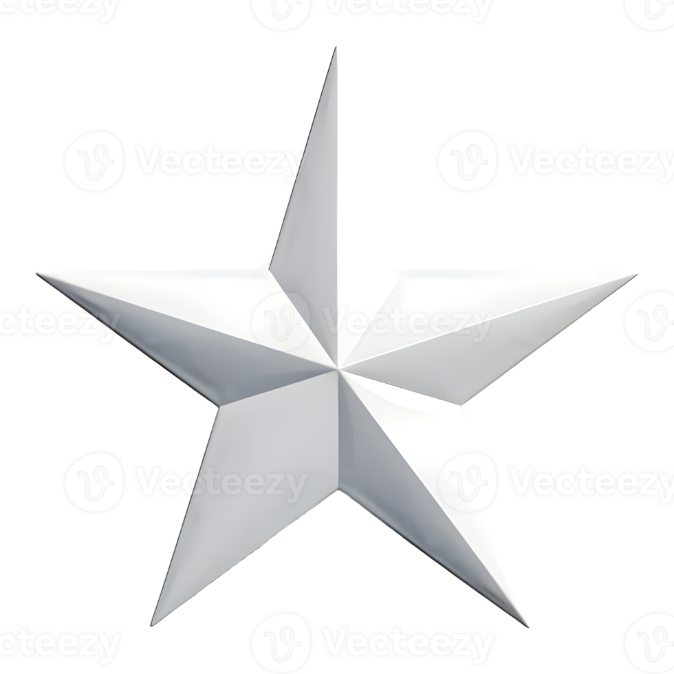 AI generated Realistic Star on Transparent background - Ai Generated png
