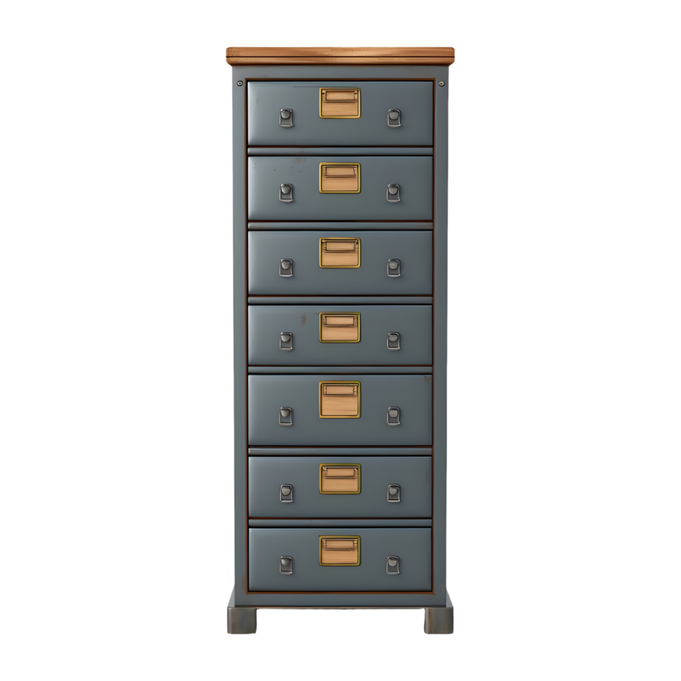 AI generated Wooden Long Locker on Transparent background - Ai Generated png