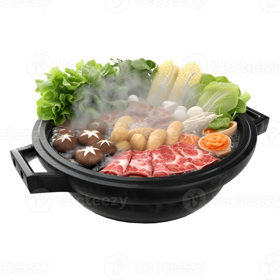 AI generated Nabe Japanese Hotpot on Transparent background - Ai Generated png