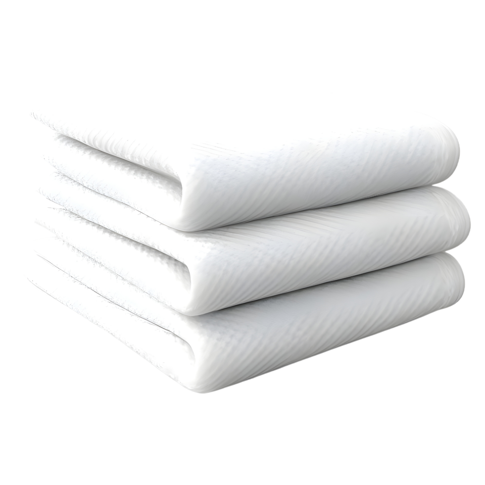 AI generated White Towel on Transparent background - Ai Generated png