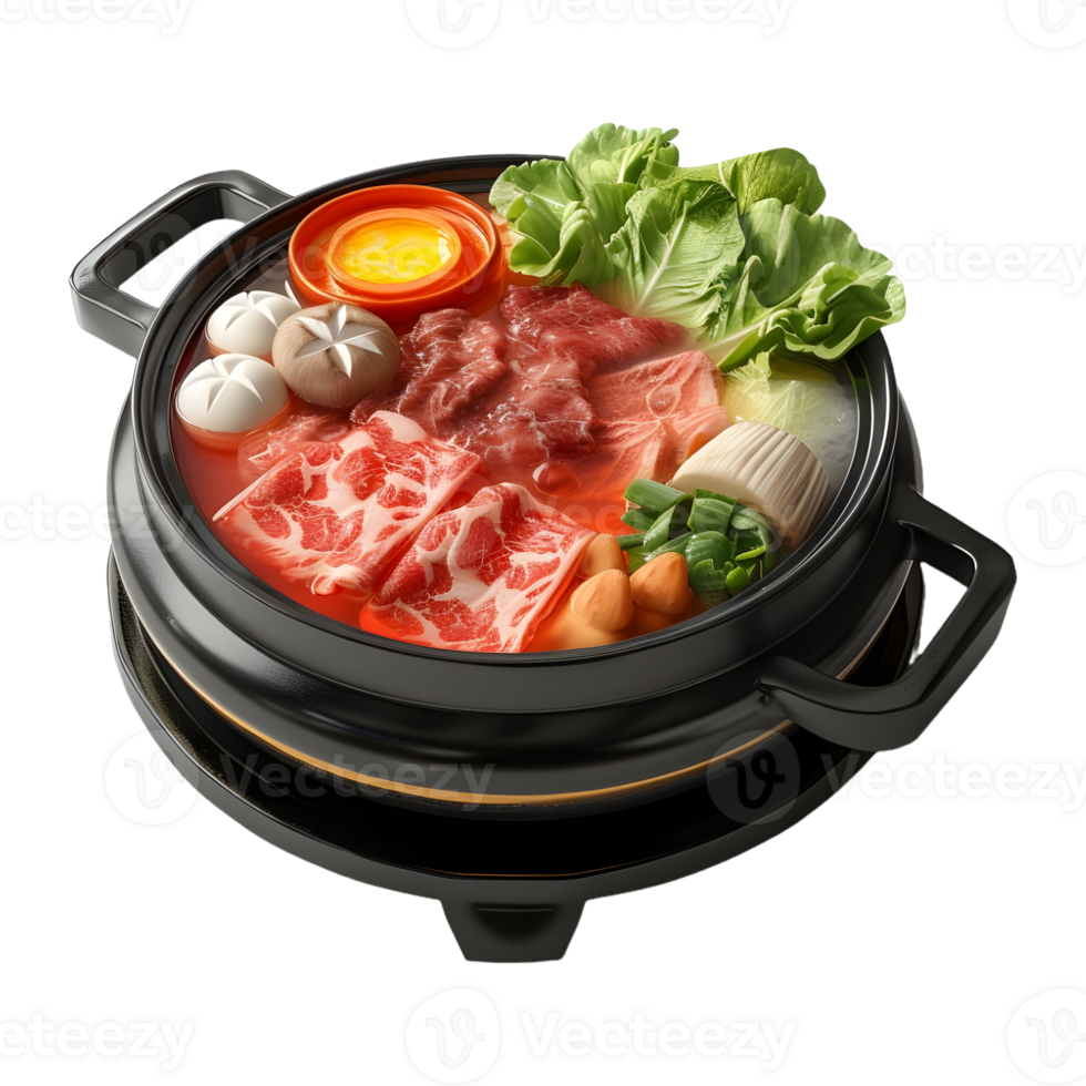 AI generated Nabe Japanese Hotpot on Transparent background - Ai Generated png