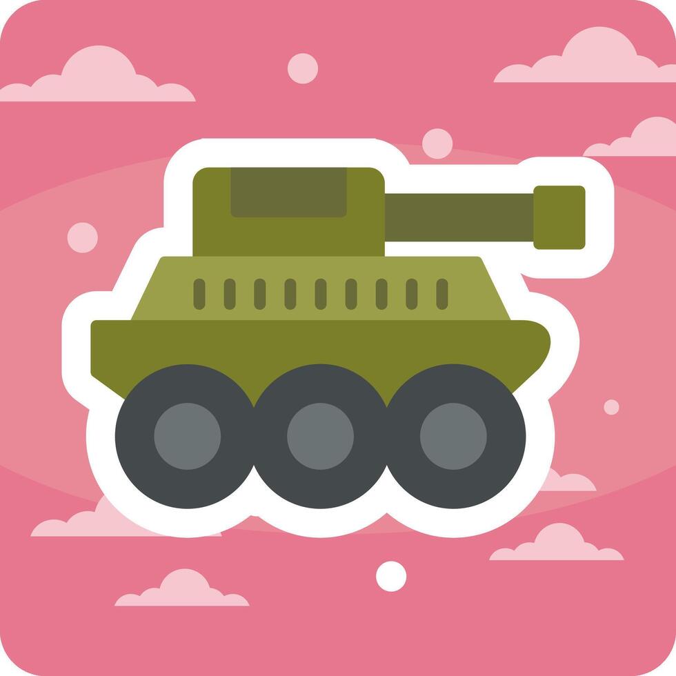 icono de vector de tanque militar