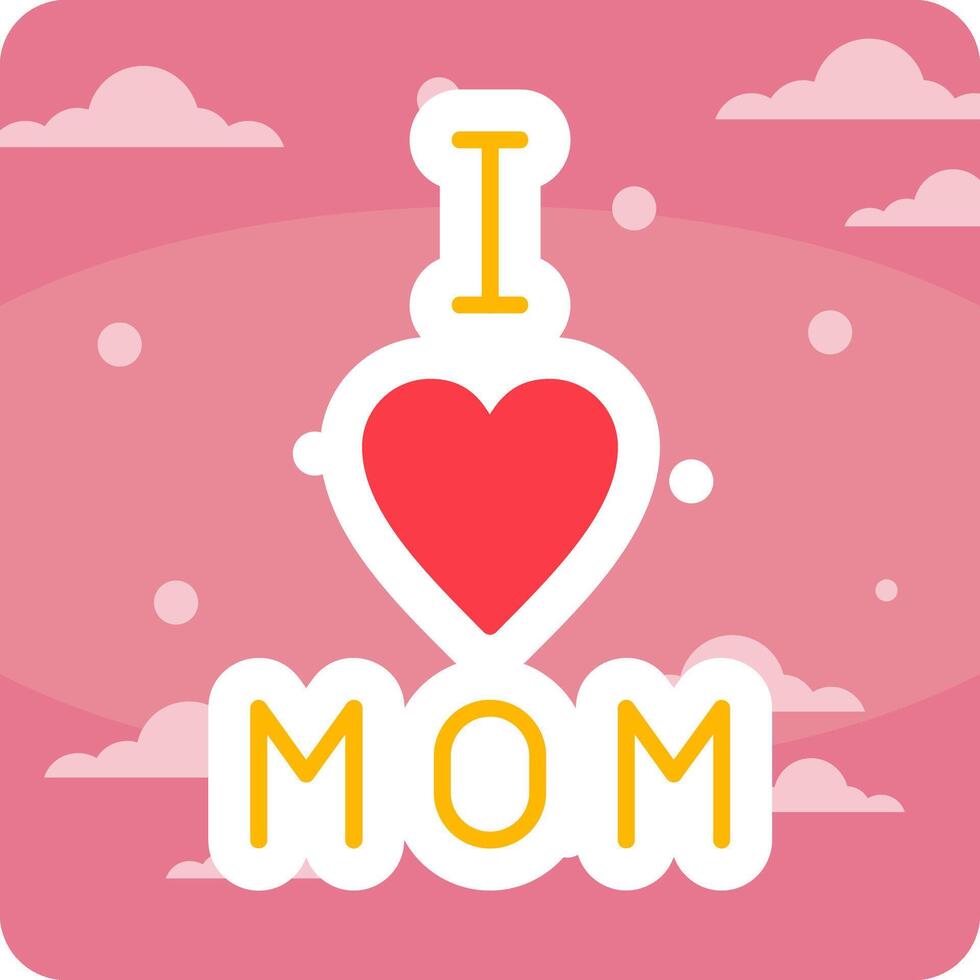I love Mom Vector Icon