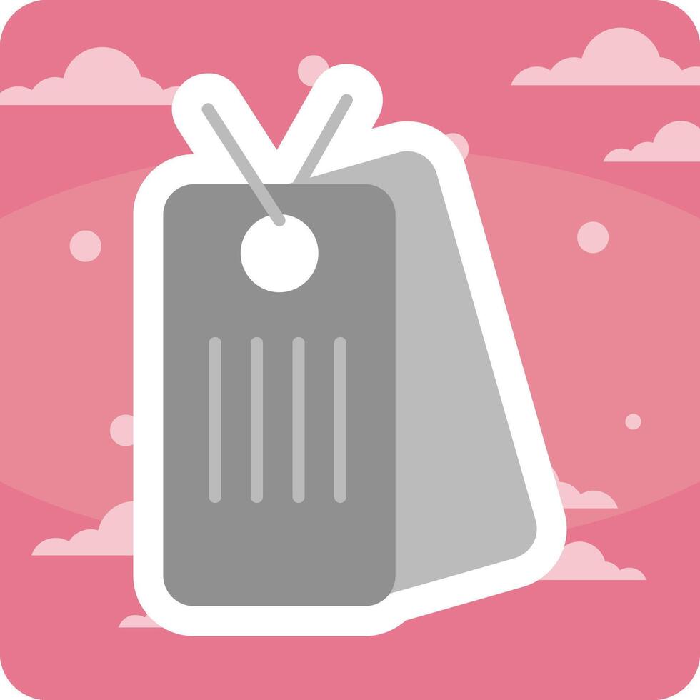 Dog Tag Vector Icon