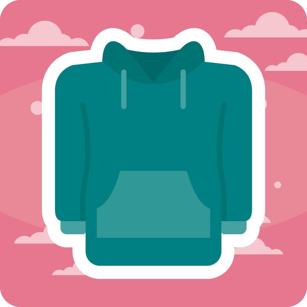 icono de vector de sudadera con capucha