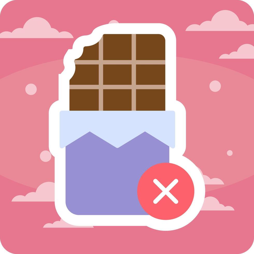 No chocolate vector icono