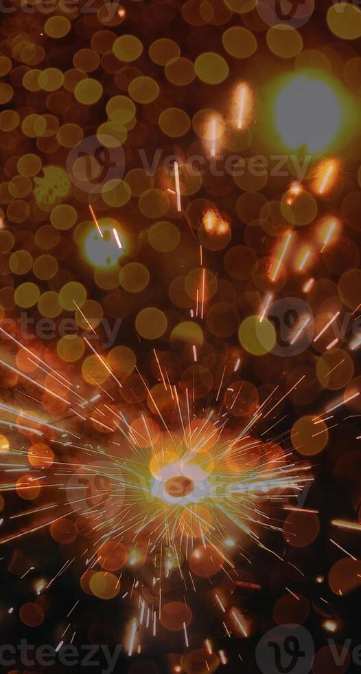 Abstract background pattern, presentation cover illustration, geometric texture with sparkles and fireworks close view photo