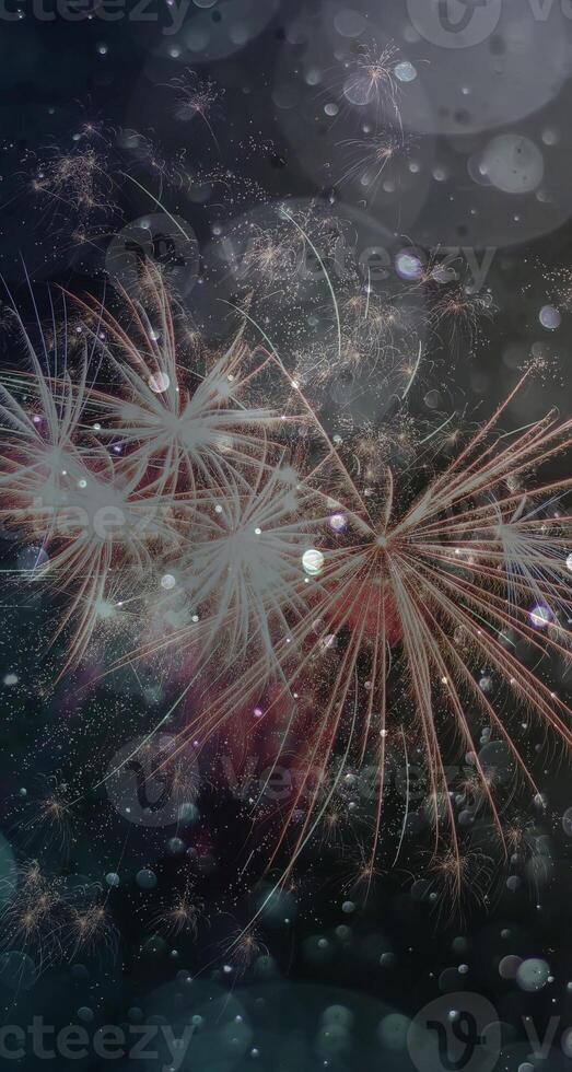 Abstract background pattern, presentation cover illustration, geometric texture with sparkles and fireworks close view photo