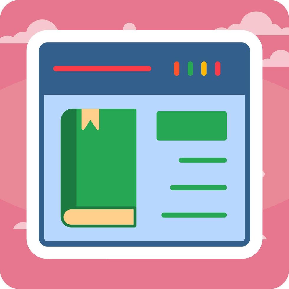 Online Book purchase Vector Icon