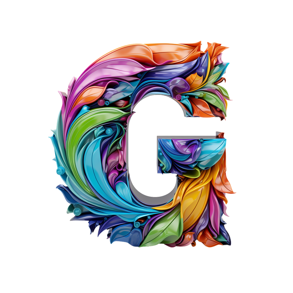 ai généré g logo, g alphabet audacieux Couleur png