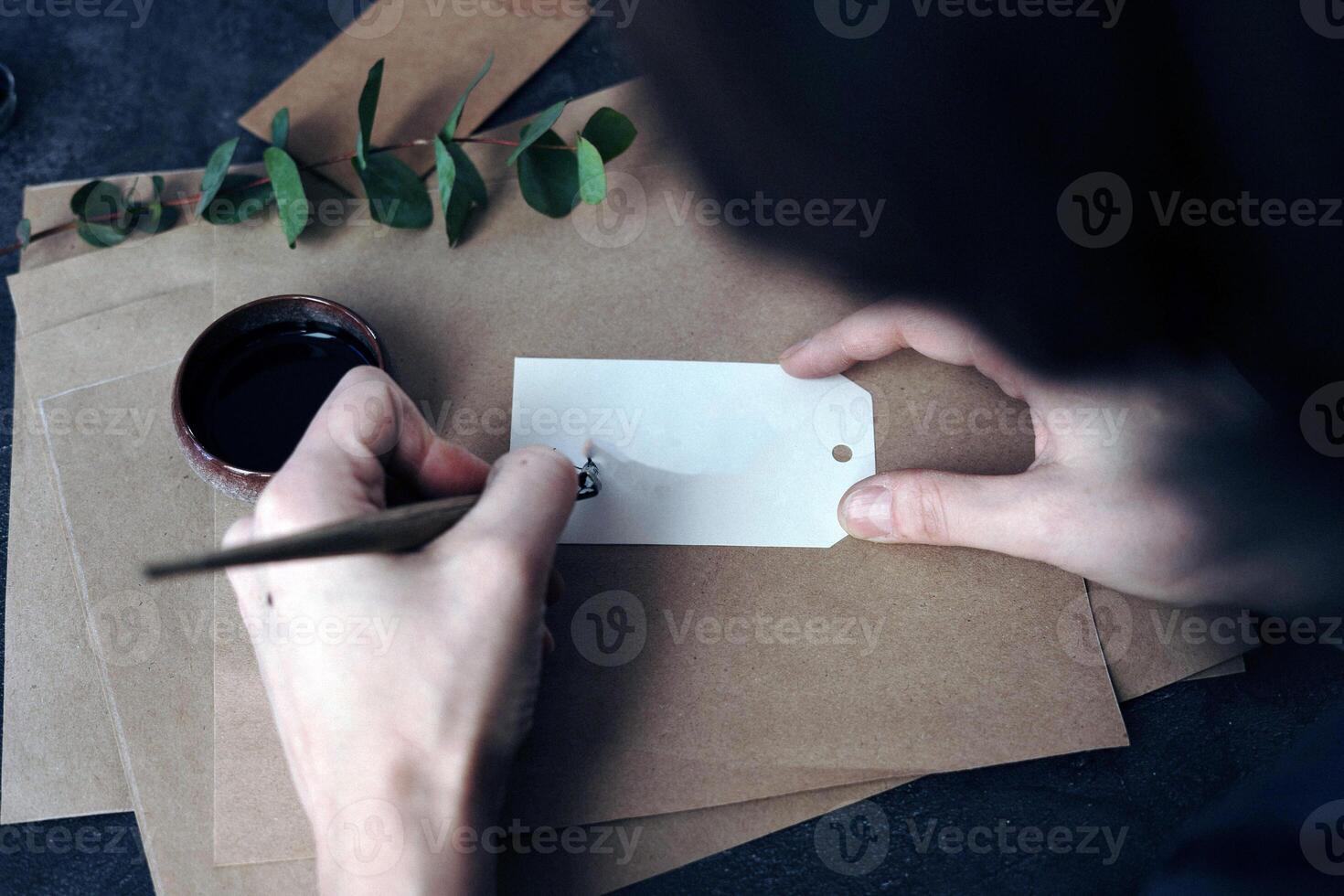 A love message template. Writing a letter mock up photo