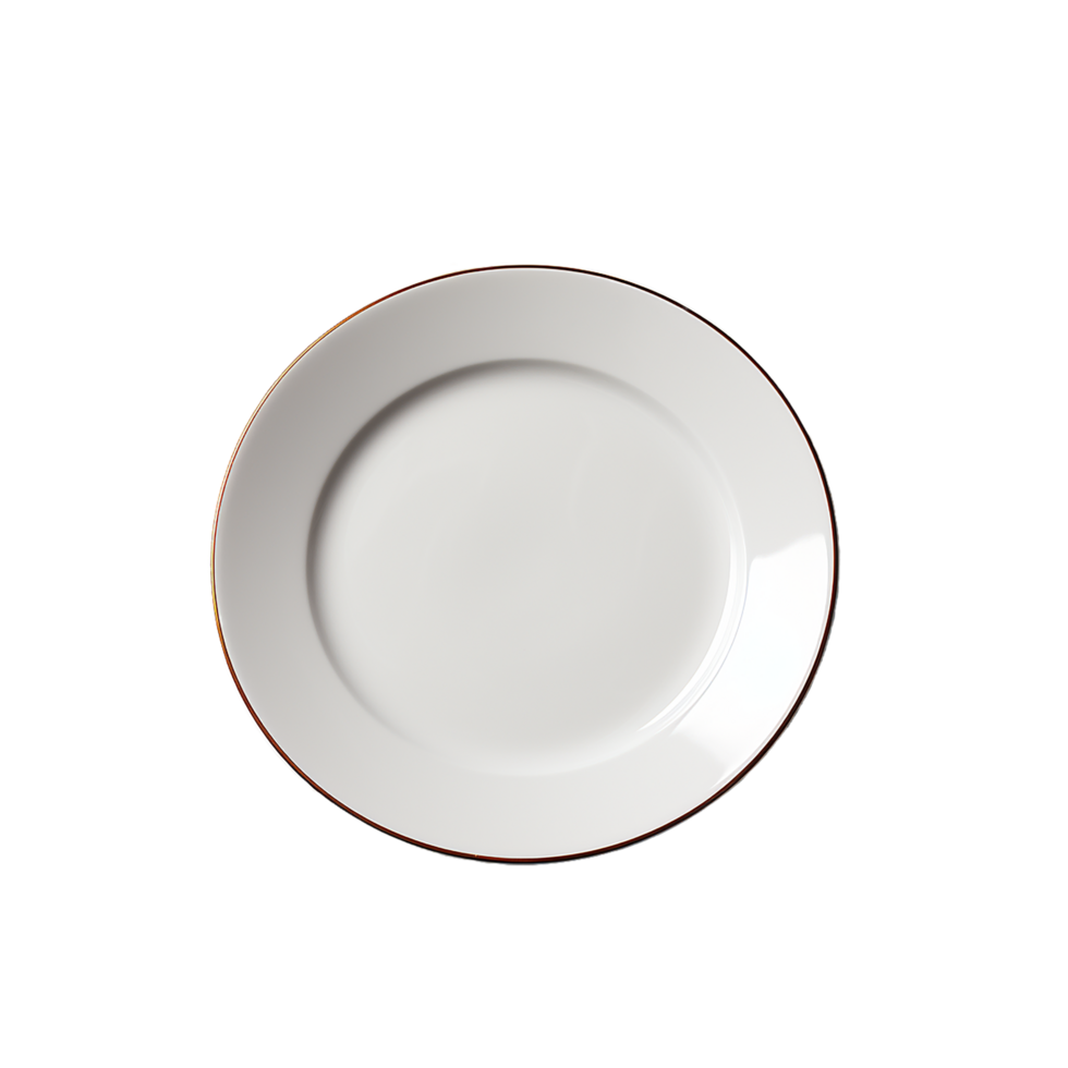 AI generated Empty plate, Empty white plate png